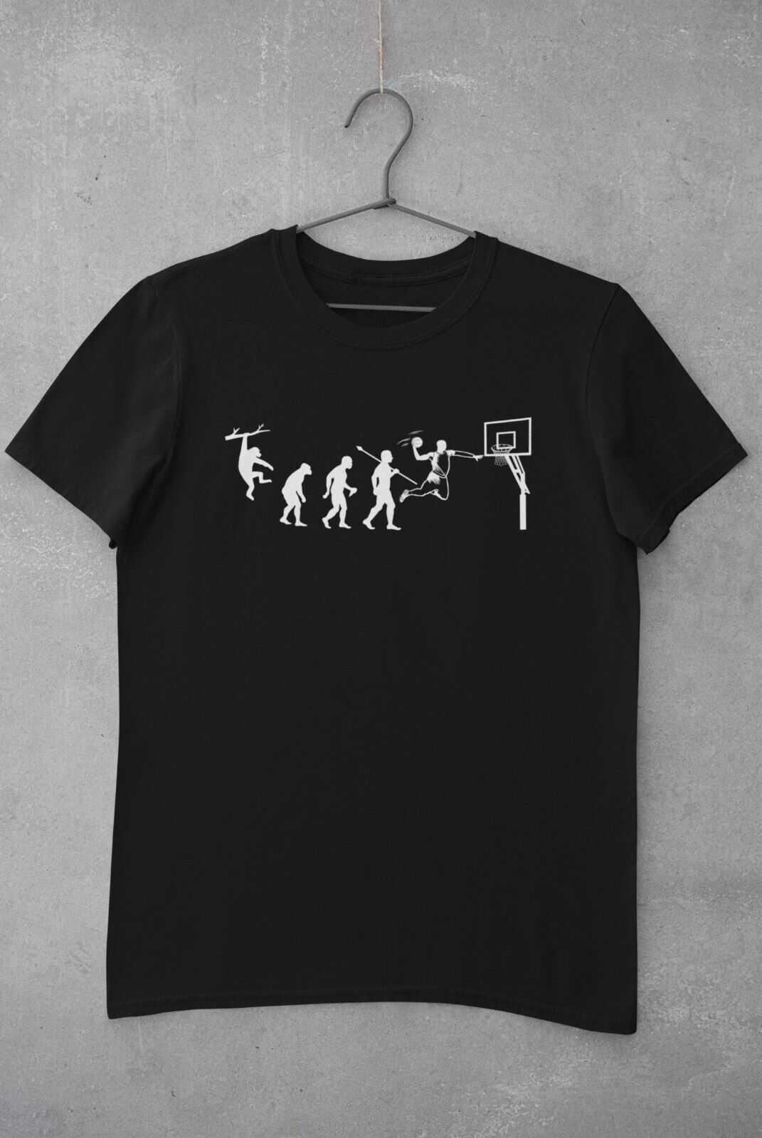 The Evolution Of BASKETBALL T Shirt Funny Ape To Man Darwin Hoop Gift Galaxy Tees