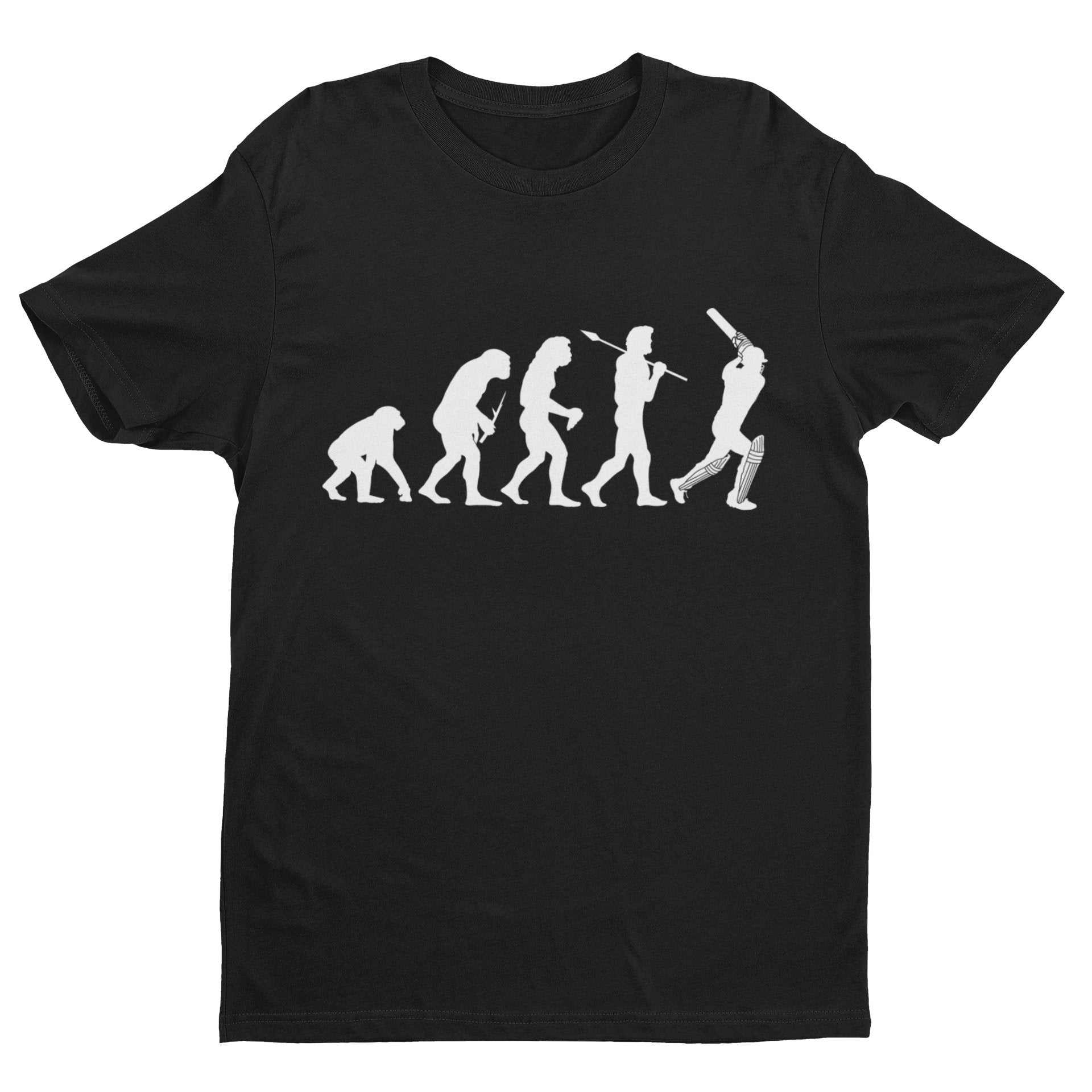 The Evolution of CRICKET T Shirt Ape To Man Darwin Funny Cricketer GidGalaxy Tees