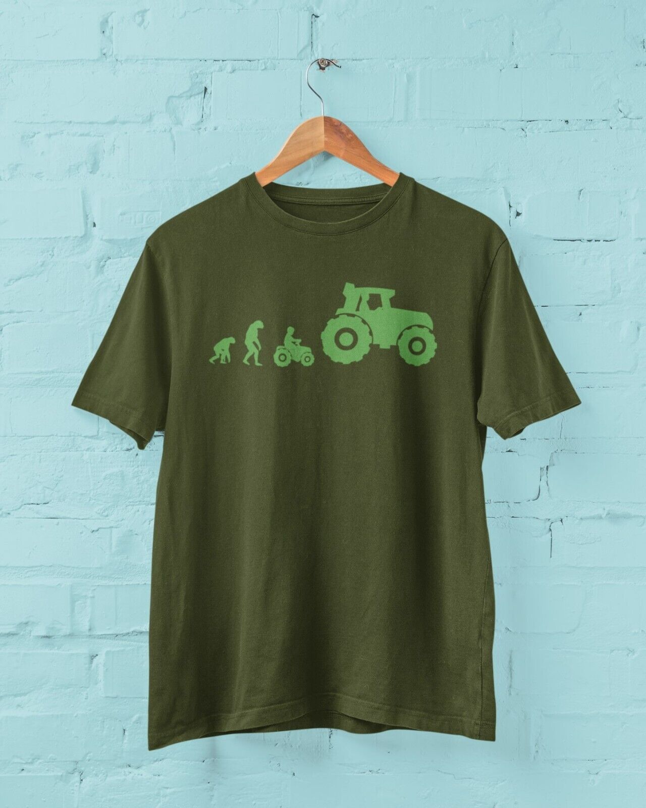 The Evolution of FARMING T Shirt Funny Ape To Man To Tractor Novelty TGalaxy Tees