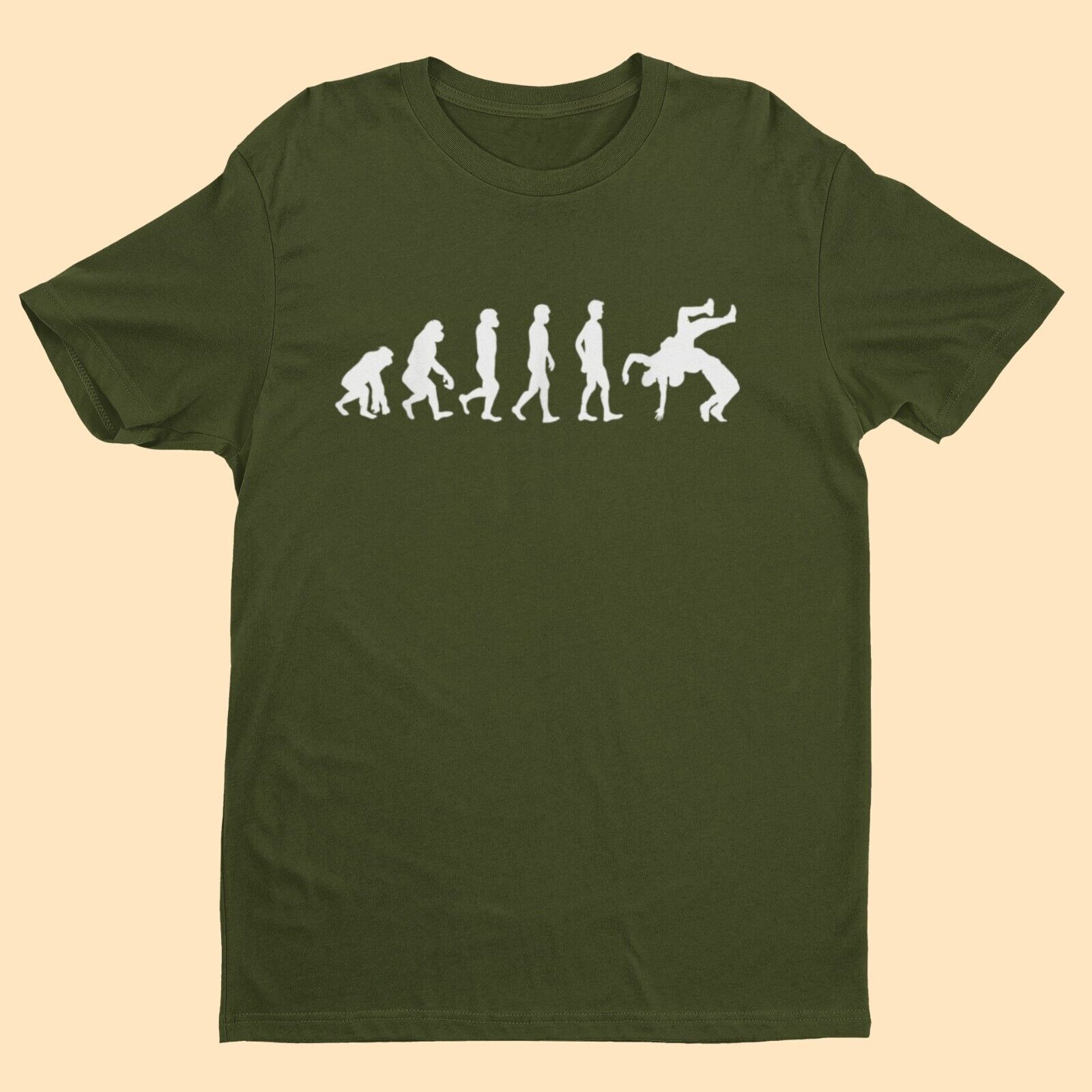 The Evolution of WRESTLING T Shirt Funny Ape To Man To Sports EntertaiGalaxy Tees