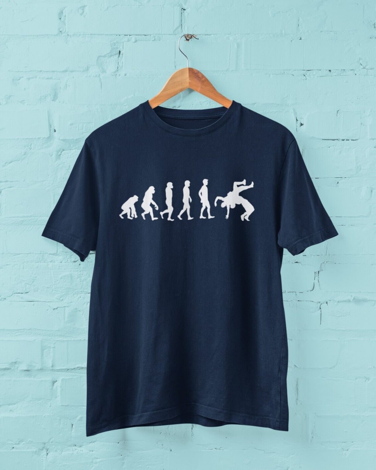 The Evolution of WRESTLING T Shirt Funny Ape To Man To Sports EntertaiGalaxy Tees