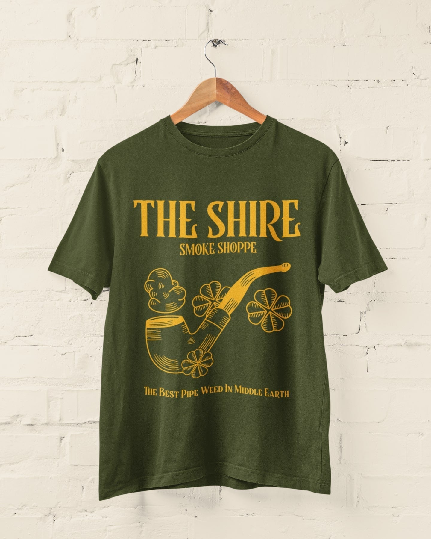 The Shire Smoke Shoppe The Best Pipe Weed In Earth T Shirt Rings Of ThGalaxy Tees