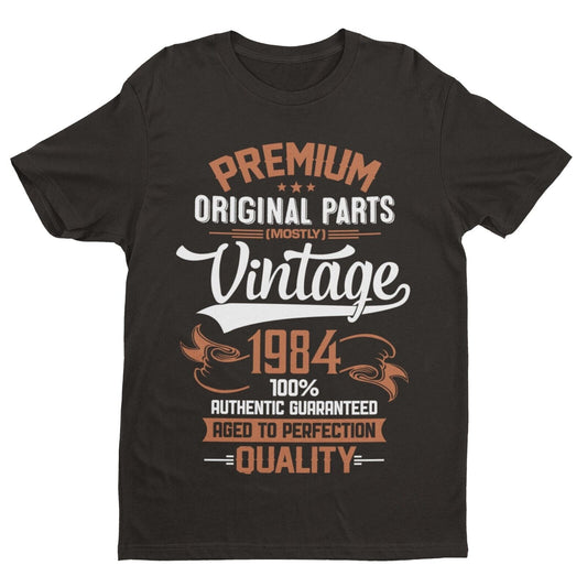 Vintage 1984 Original Parts Funny 40th Birthday in 2024 T Shirt Gift IGalaxy Tees