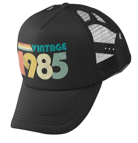 Vintage 1985 40th Birthday in 2025 Trucker Style Baseball Cap Retro DeGalaxy Tees