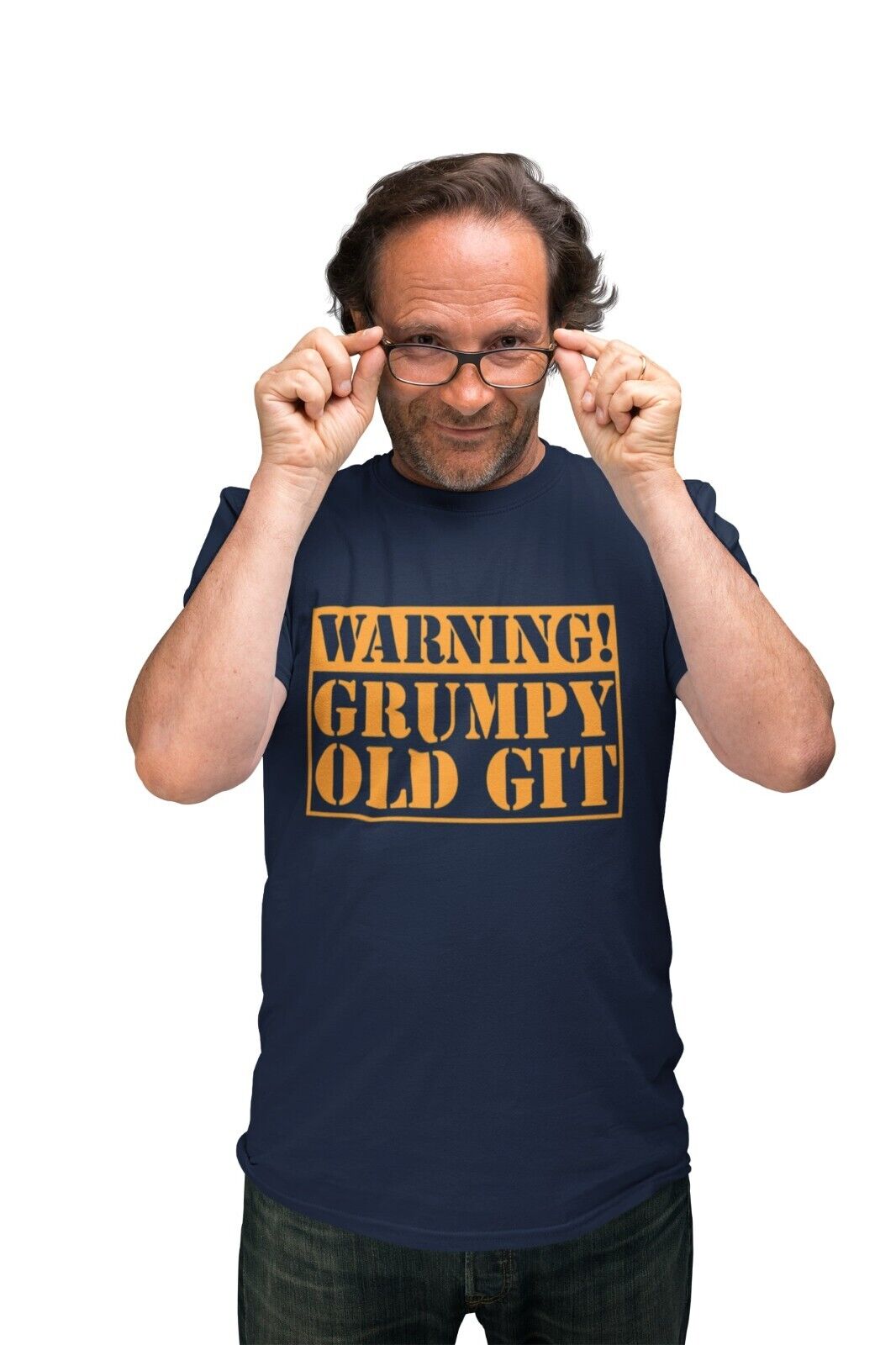 Warning Grumpy Old Git Funny T Shirt tshirt top Old Man Dad Grandad GiGalaxy Tees