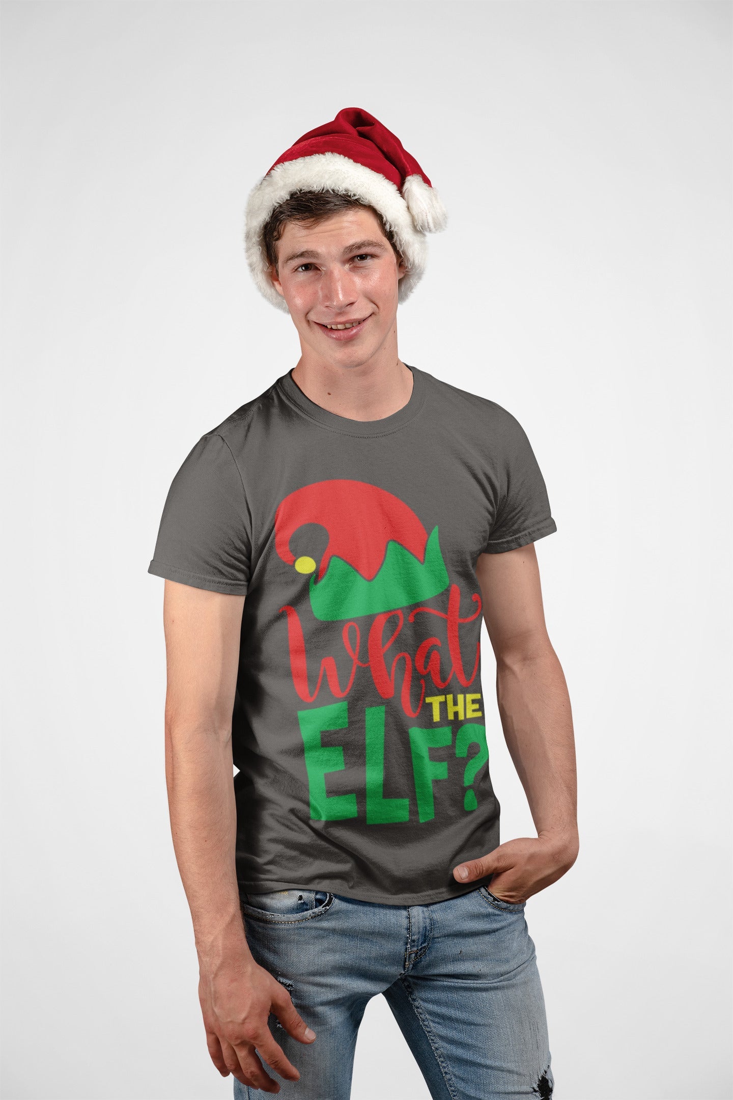 What The Elf Funny Christmas XMas T-Shirt Tee T Shirt Novelty Gift PreGalaxy Tees