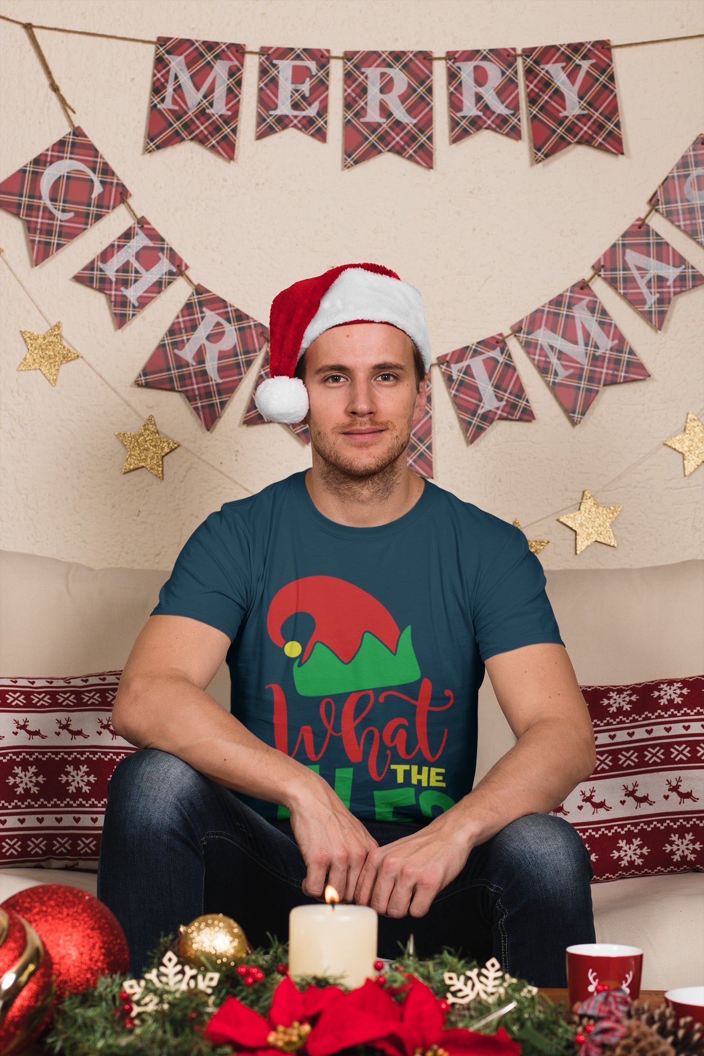 What The Elf Funny Christmas XMas T-Shirt Tee T Shirt Novelty Gift PreGalaxy Tees