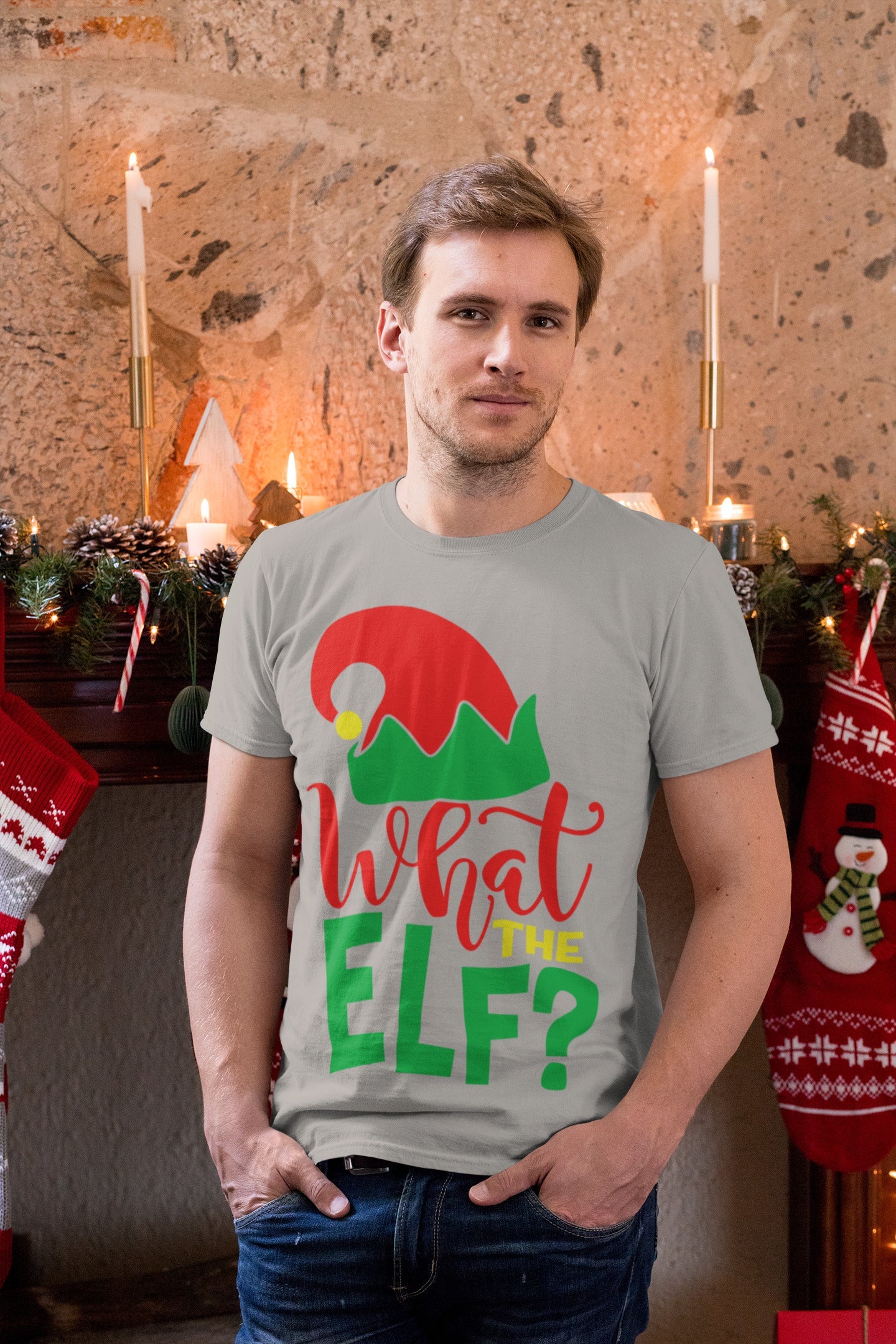 What The Elf Funny Christmas XMas T-Shirt Tee T Shirt Novelty Gift PreGalaxy Tees