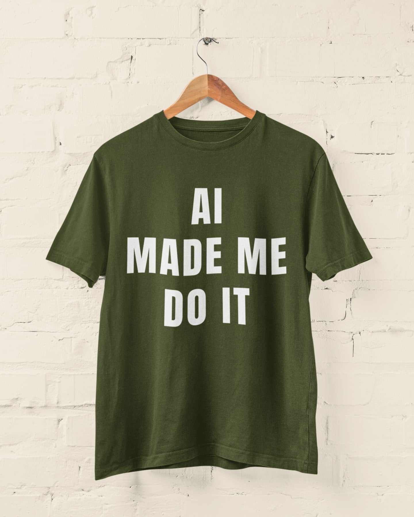 AI Made Me Do It - Minimalist Tech Humour T-Shirt T-Shirt