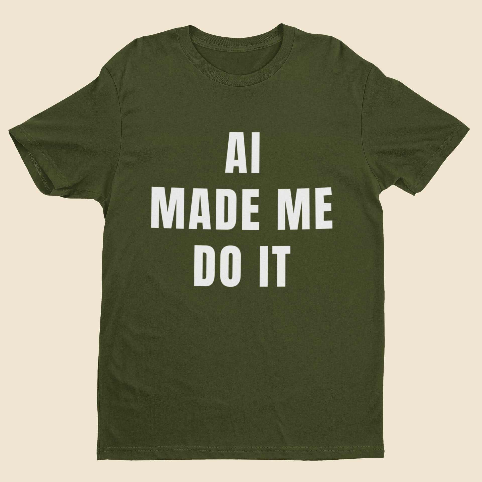 AI Made Me Do It - Minimalist Tech Humour T-Shirt T-Shirt