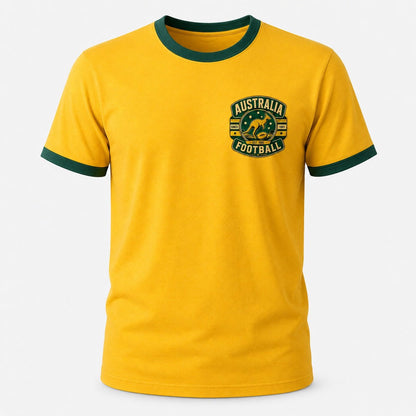Australia Country Ringer T-Shirt – Unisex Retro Contrast Trim Tee