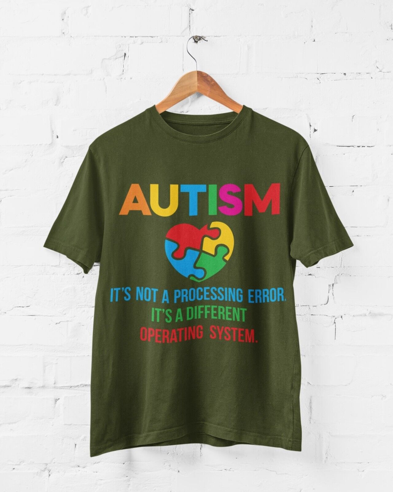 Autism It's Not A Processing Error But A Different Operating System T-Shirt Gift T-Shirt