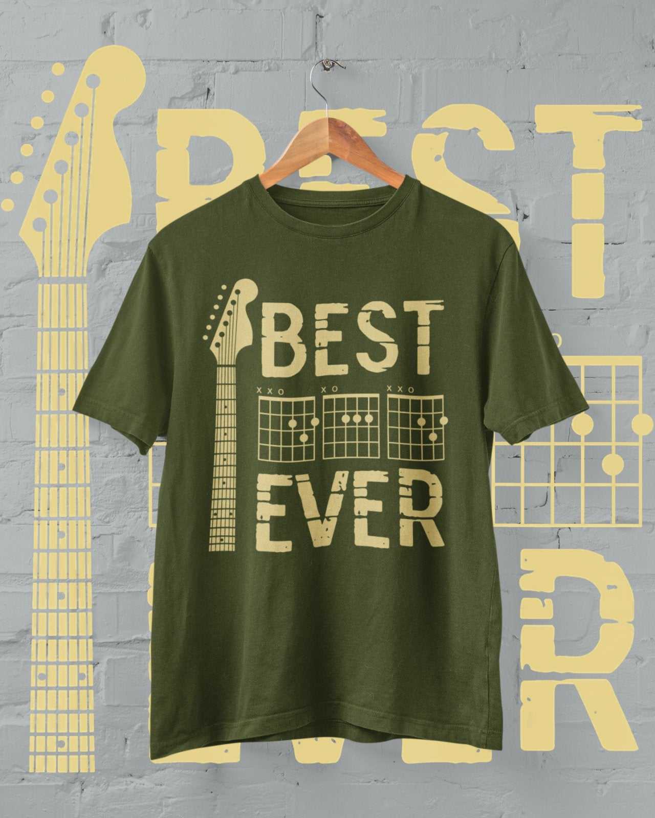Best Dad Ever DAD in Chords Tab Guitar T-Shirt Fathers Day Gift Guitarist T-Shirt