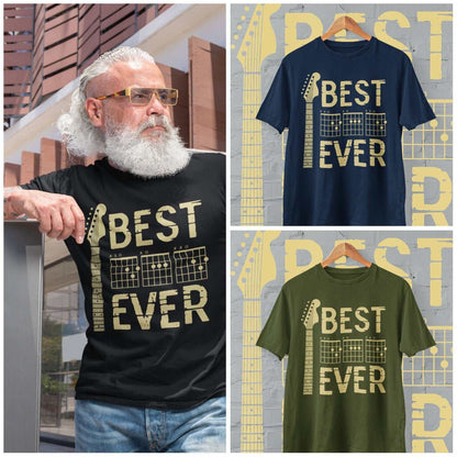 Best Dad Ever DAD in Chords Tab Guitar T-Shirt Fathers Day Gift Guitarist T-Shirt