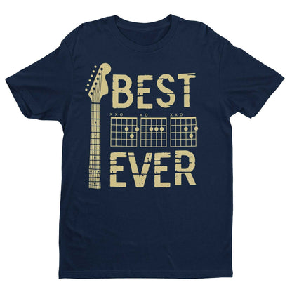 Best Dad Ever DAD in Chords Tab Guitar T-Shirt Fathers Day Gift Guitarist T-Shirt