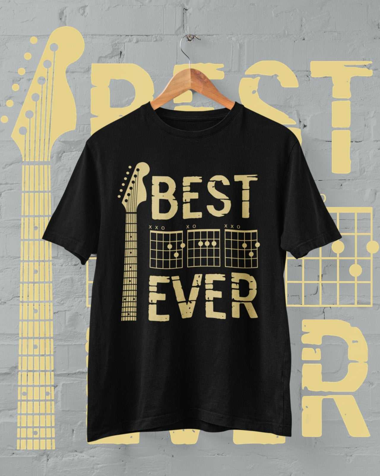 Best Dad Ever DAD in Chords Tab Guitar T-Shirt Fathers Day Gift Guitarist T-Shirt