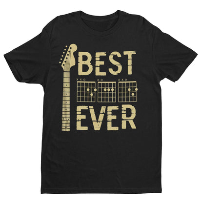 Best Dad Ever DAD in Chords Tab Guitar T-Shirt Fathers Day Gift Guitarist T-Shirt