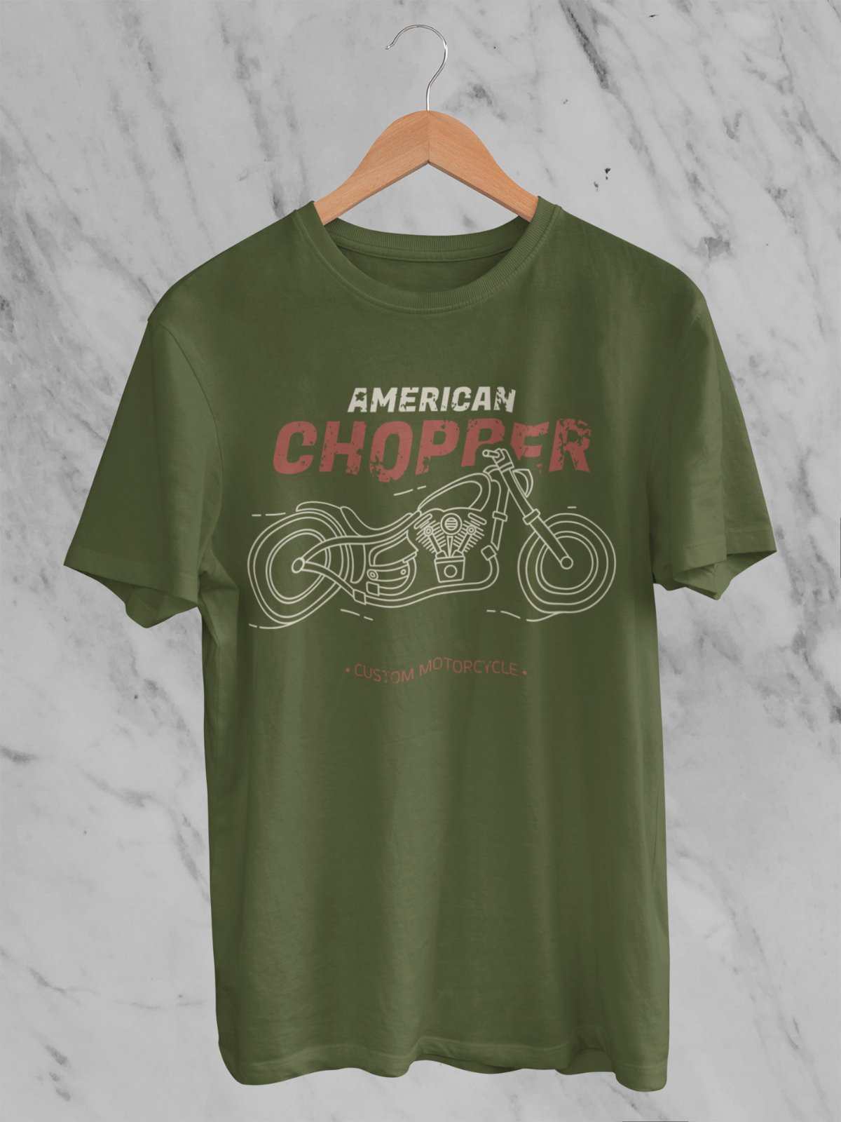 Biker T-Shirt American Chopper Custom Motorcycle Classic Vintage Motorbike Gift T-Shirt