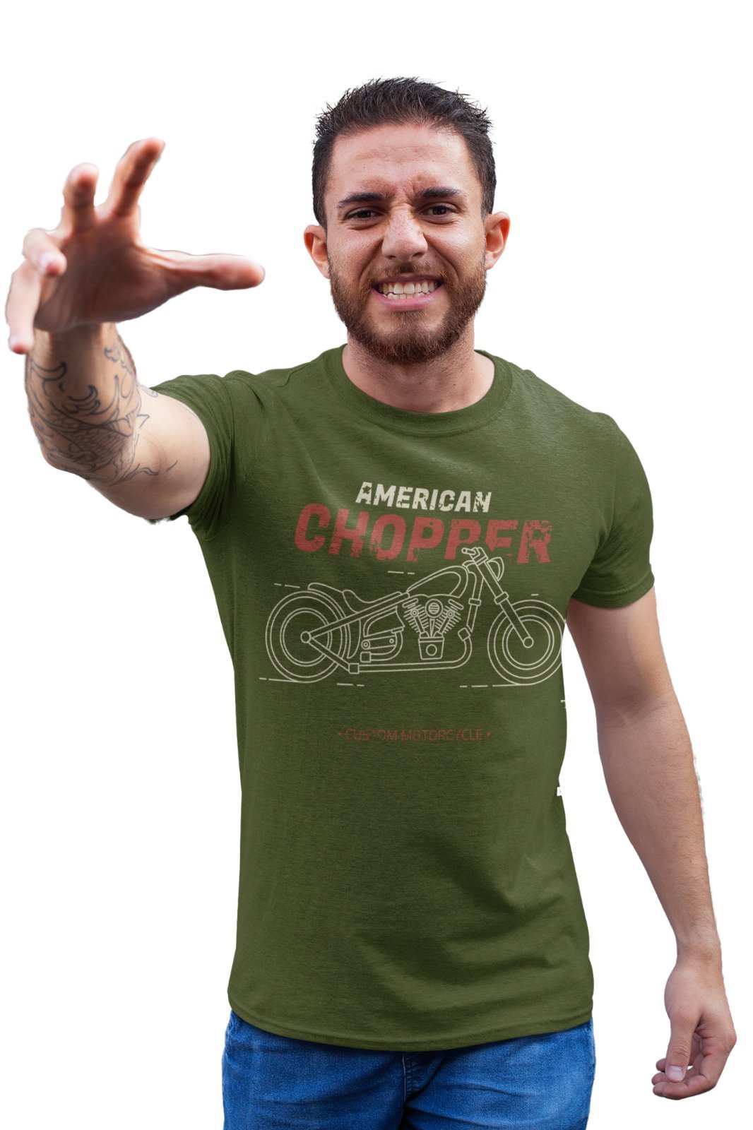 Biker T-Shirt American Chopper Custom Motorcycle Classic Vintage Motorbike Gift T-Shirt