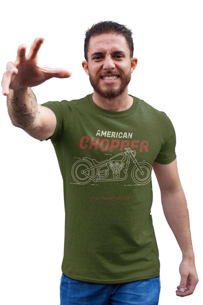 Biker T-Shirt American Chopper Custom Motorcycle Classic Vintage Motorbike Gift T-Shirt