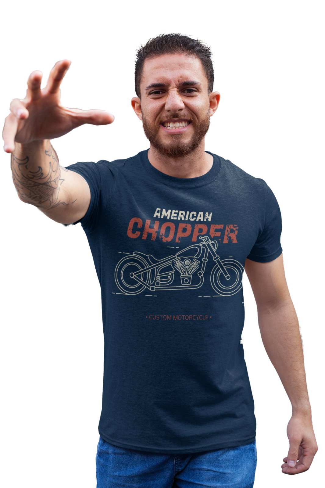 Biker T-Shirt American Chopper Custom Motorcycle Classic Vintage Motorbike Gift T-Shirt