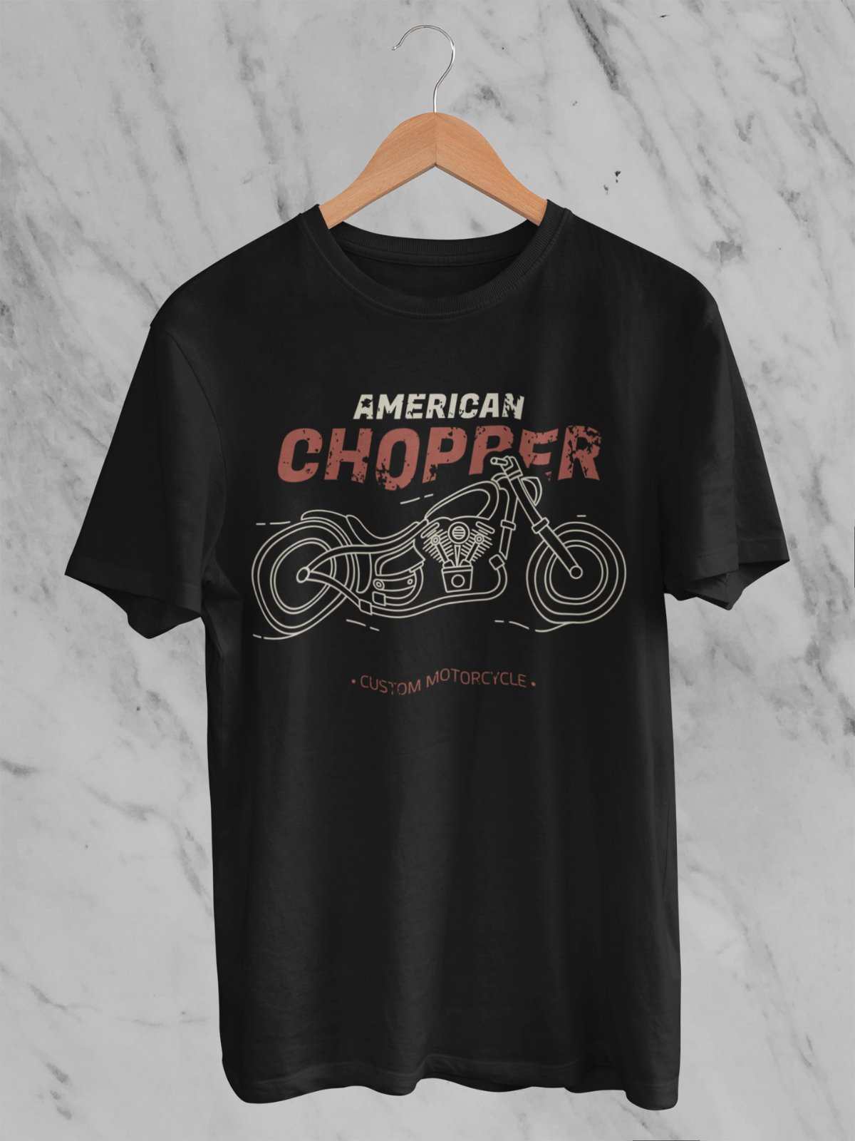 Biker T-Shirt American Chopper Custom Motorcycle Classic Vintage Motorbike Gift T-Shirt