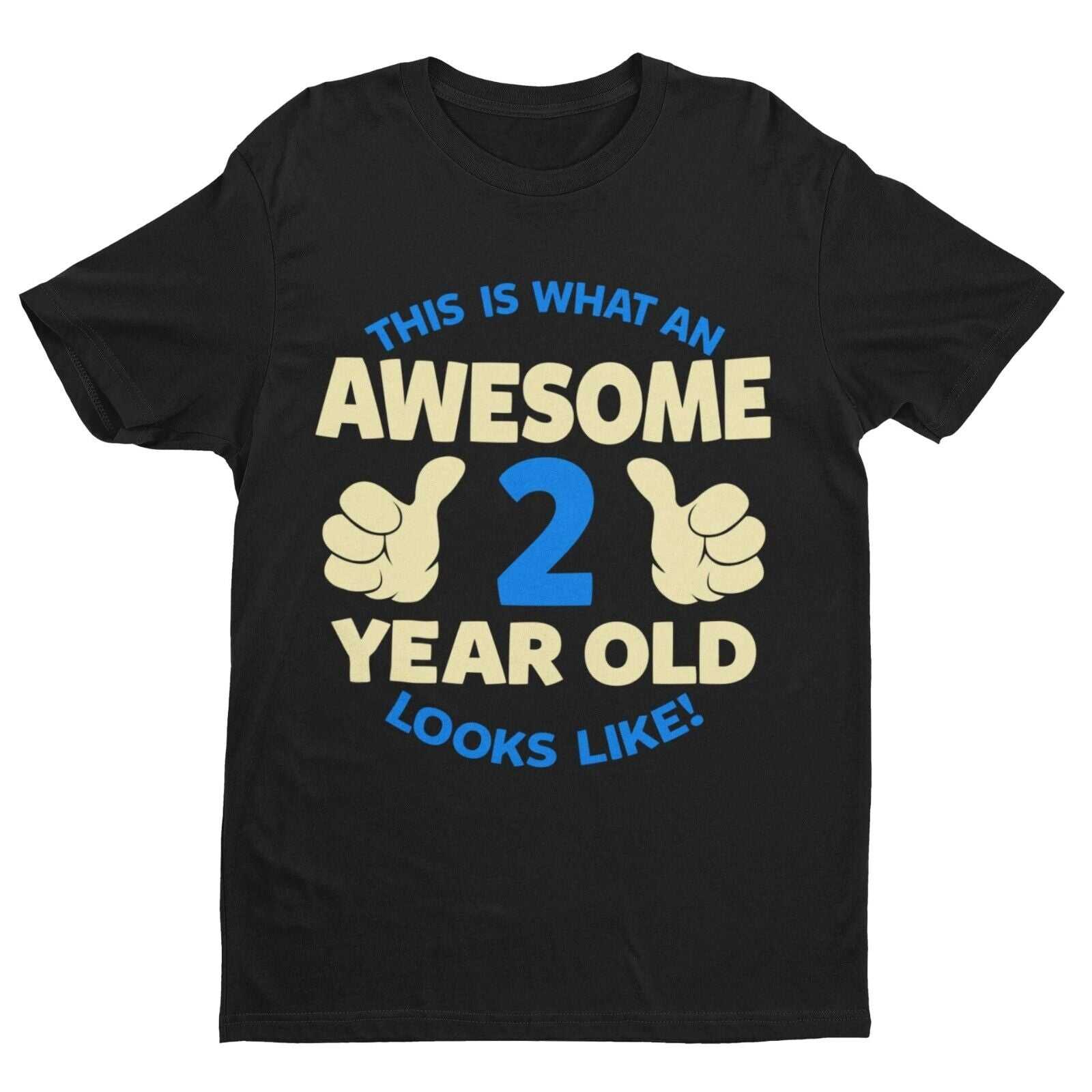 Boys 2nd Birthday T-Shirt This Is What An Awesome 2 Year Old looks Like Gift
