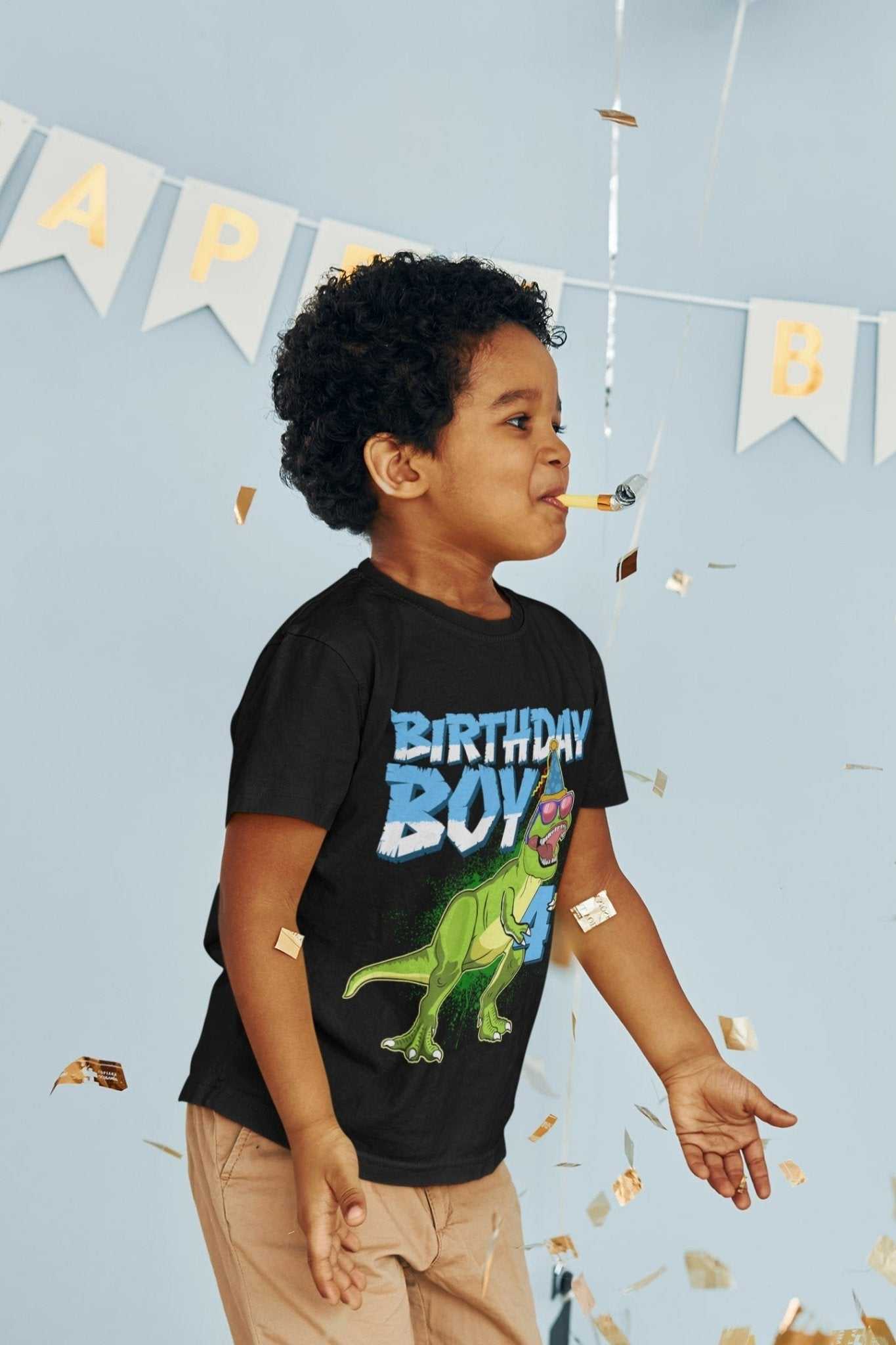 Boys 4th Birthday DinosaurBoys 4th Birthday Dinosaur T Shirt Birthday Boy