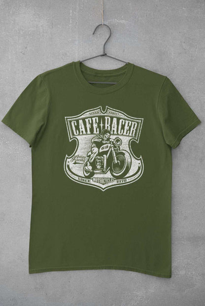 Cafe Racer Biker T-Shirt Speed Addict Motorcycle 69 Classic Bike Skull Gift T-Shirt