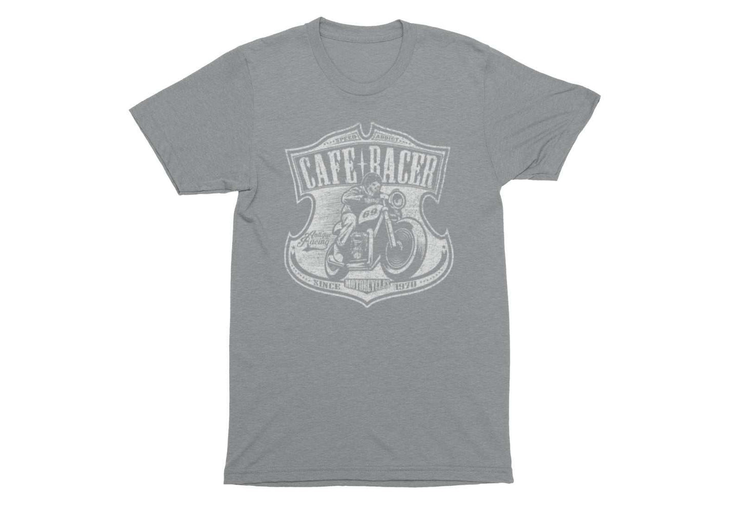 Cafe Racer Biker T-Shirt Speed Addict Motorcycle 69 Classic Bike Skull Gift T-Shirt