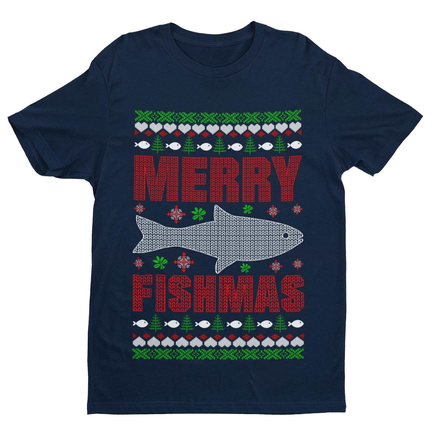 Christmas Fishing T-Shirt Merry Fishmas Xmas Jumper Style Gift For Fisherman Sweatshirt