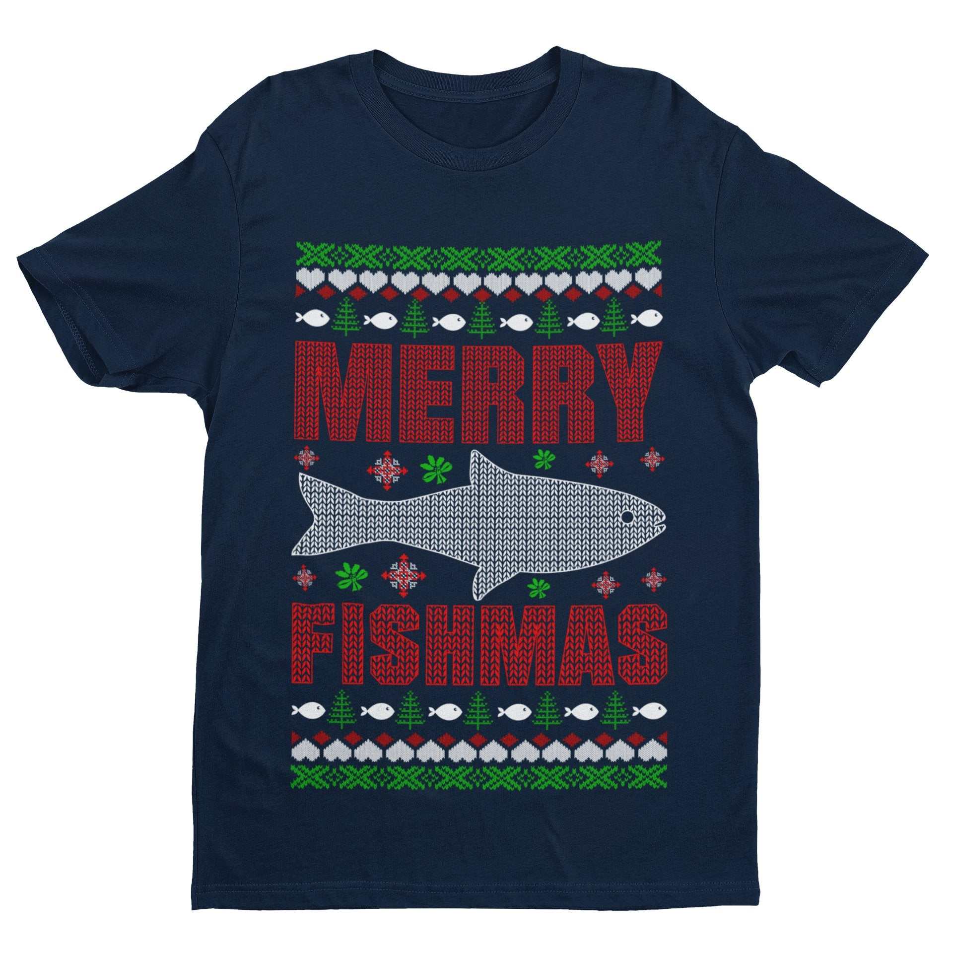Christmas Fishing T-Shirt Merry Fishmas Xmas Jumper Style Gift For Fisherman Sweatshirt
