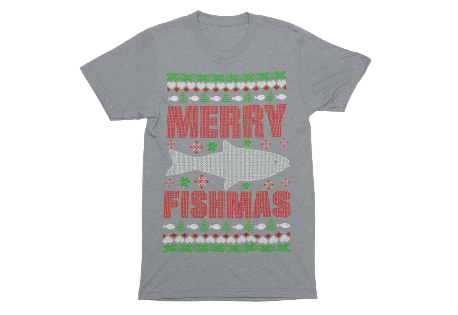 Christmas Fishing T-Shirt Merry Fishmas Xmas Jumper Style Gift For Fisherman Sweatshirt