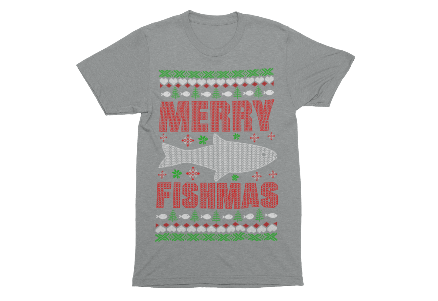 Christmas Fishing T-Shirt Merry Fishmas Xmas Jumper Style Gift For Fisherman Sweatshirt