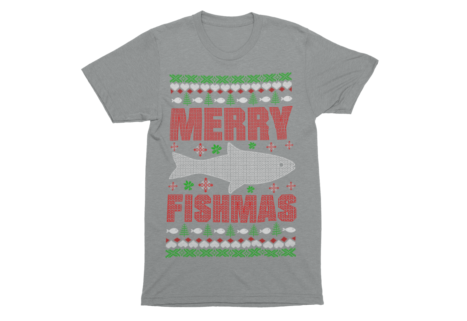 Christmas Fishing T-Shirt Merry Fishmas Xmas Jumper Style Gift For Fisherman Sweatshirt