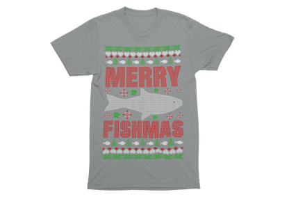 Christmas Fishing T-Shirt Merry Fishmas Xmas Jumper Style Gift For Fisherman Sweatshirt