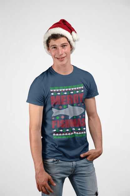 Merry Fishmas Christmas Fishing T-Shirt