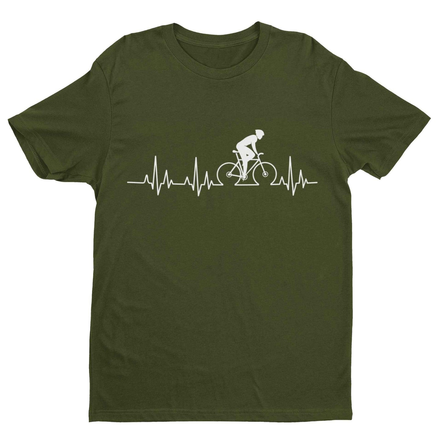 Cycling Pulse Heartbeat T-Shirt Gift For Cyclist Bike Dad Gift Cycle Funny T-Shirt