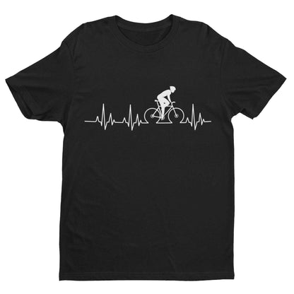 Cycling Pulse Heartbeat T-Shirt Gift For Cyclist Bike Dad Gift Cycle Funny T-Shirt