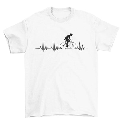 Cycling Pulse Heartbeat T-Shirt Gift For Cyclist Bike Dad Gift Cycle Funny T-Shirt