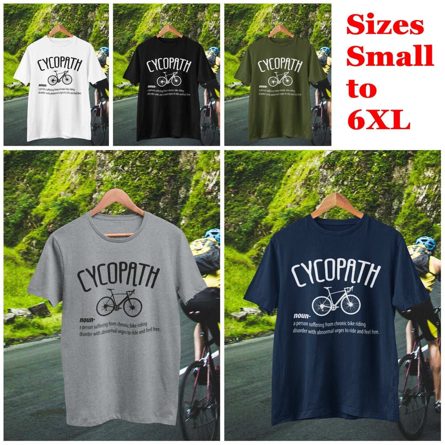 CYCOPATH Funny Cycling T-Shirt Cycle Path Parody Gift For Cyclists Novelty T-Shirt