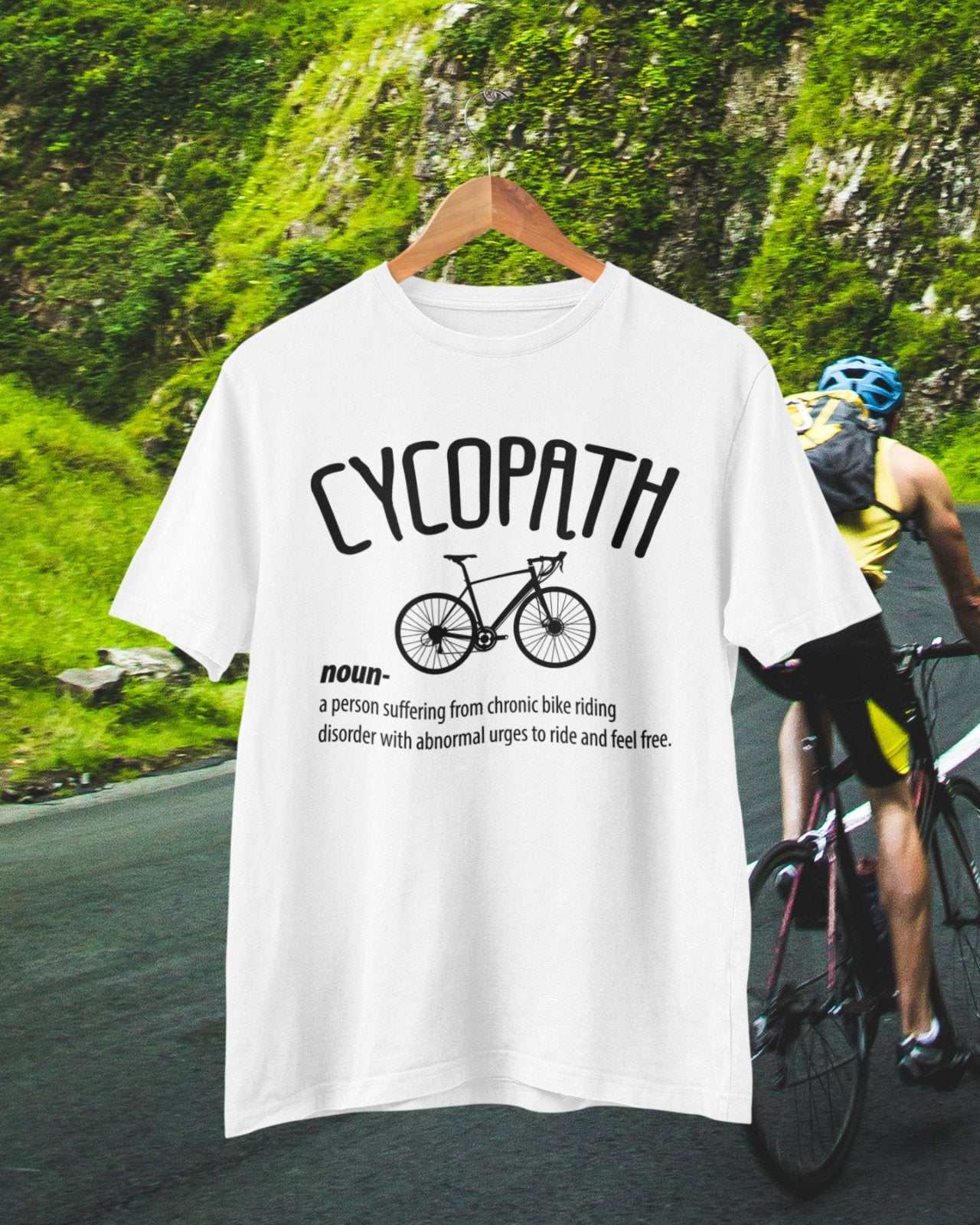 CYCOPATH Funny Cycling T-Shirt Cycle Path Parody Gift For Cyclists Novelty T-Shirt