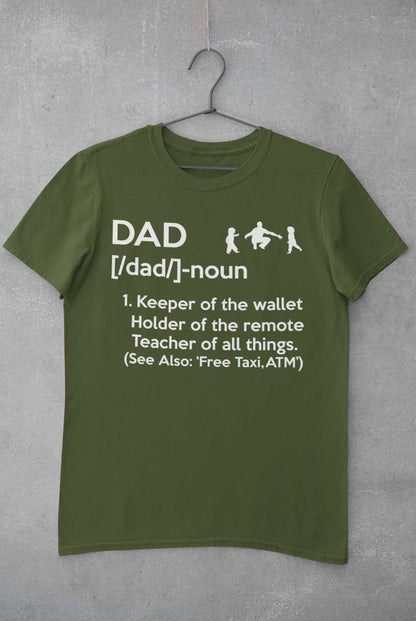 DAD T-Shirt Dad Dictionary Definition Top Holder Of Remote Keeper Of Wallet Gift T-Shirt