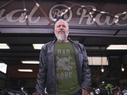 Dad To The Bone Biker T-Shirt Fathers Day Gift Motorcycle Present Skull T-Shirt