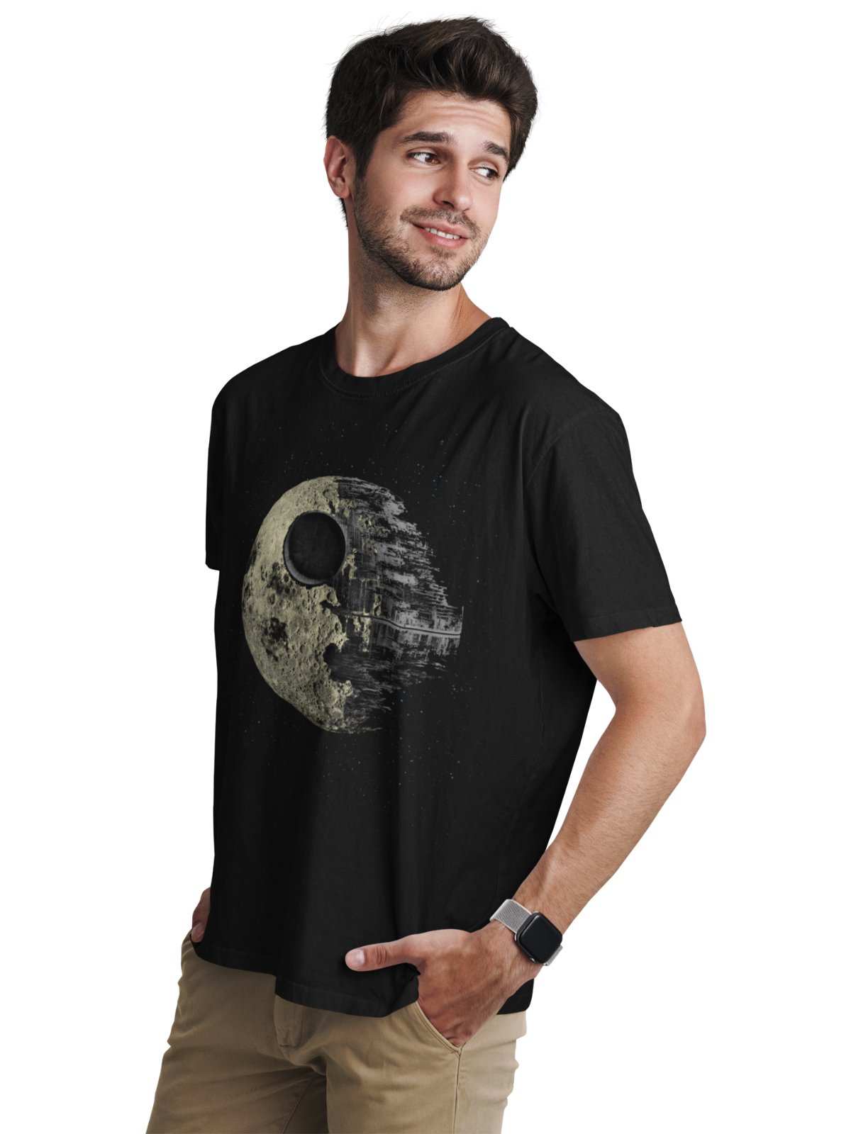 Dark Side Of The Moon T-Shirt Darkside Star Death Parody Sci Fi Wars Star Retro T-Shirt