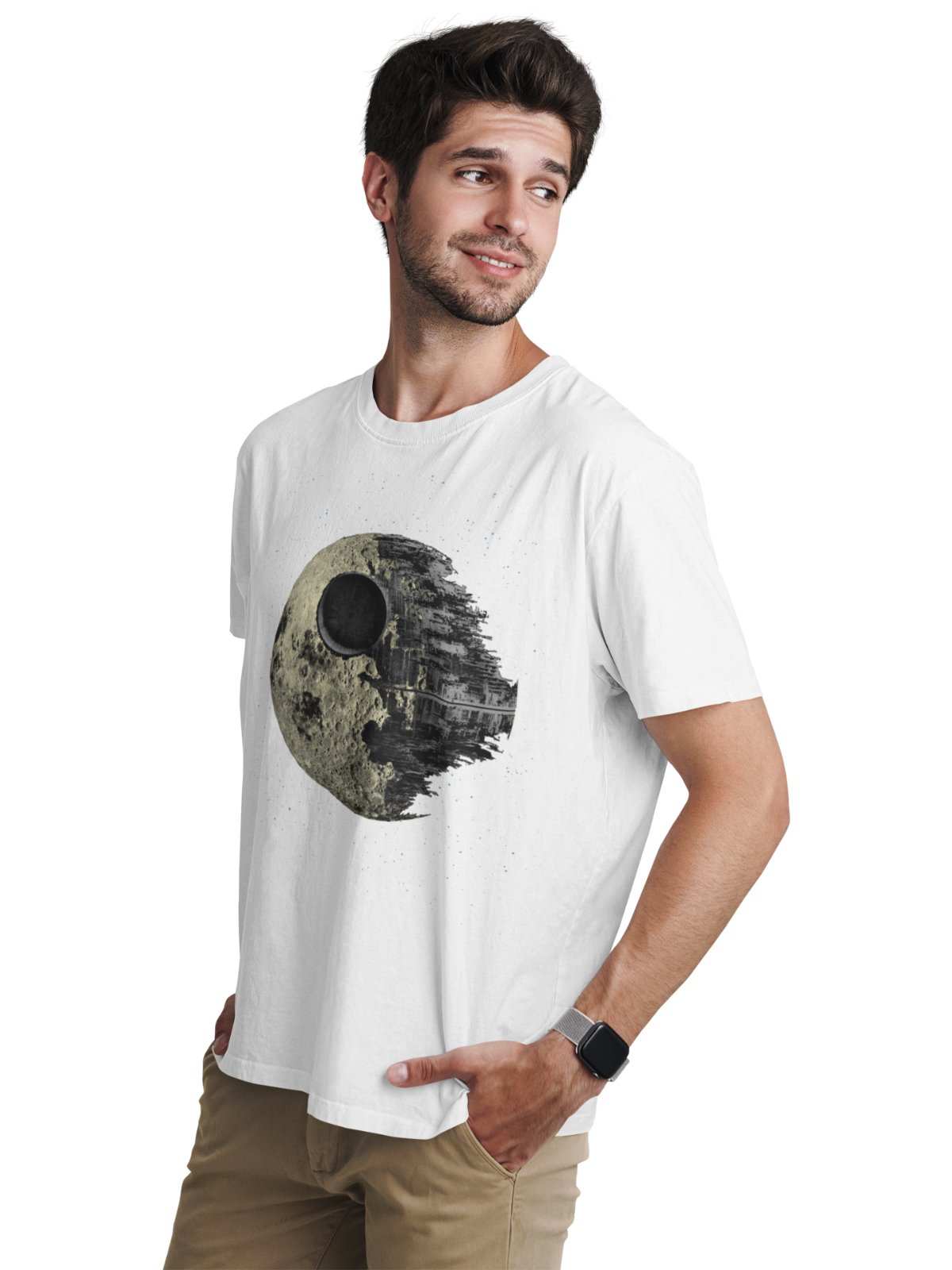 Dark Side Of The Moon T-Shirt Darkside Star Death Parody Sci Fi Wars Star Retro T-Shirt