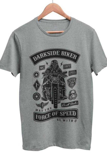 DARKSIDE BIKER T-Shirt Vader Darth Motorcycle Parody MC 1977 Sci Fi Funny Force T-Shirt Gift