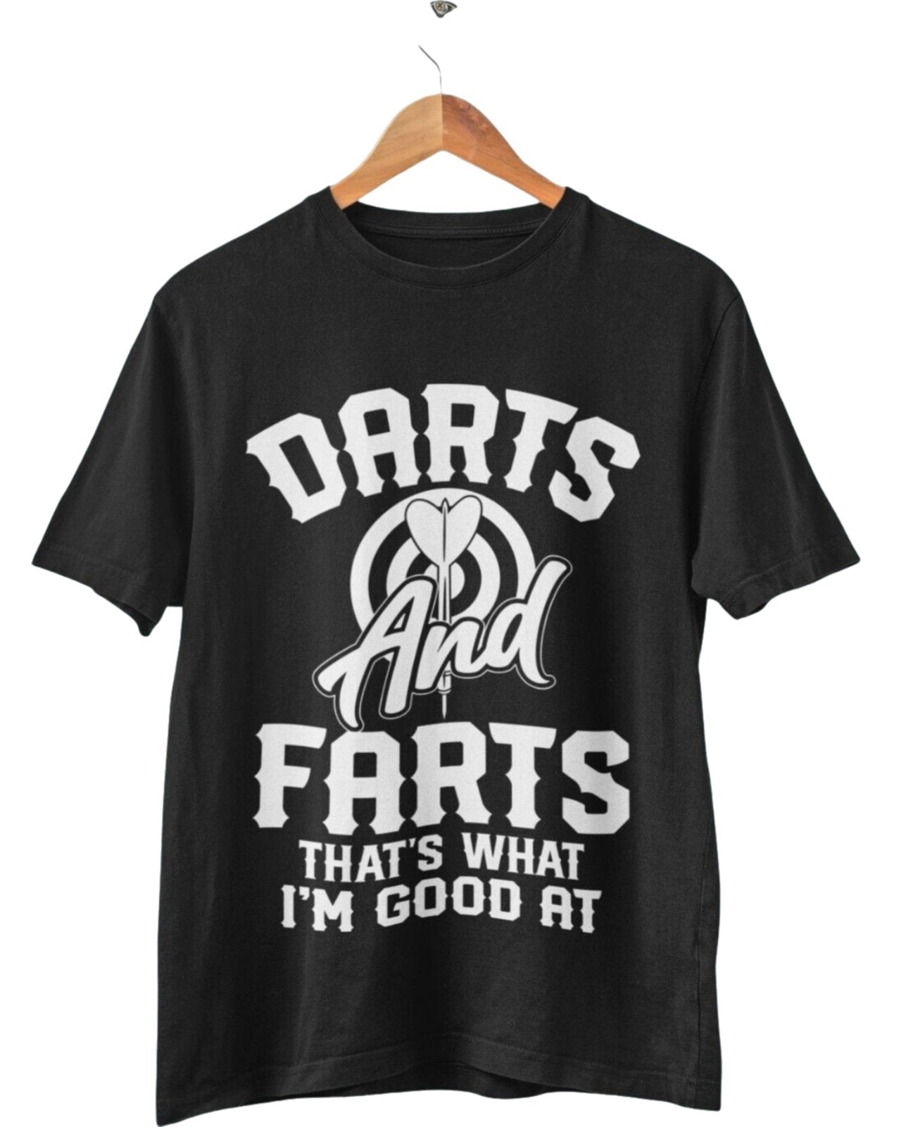 DARTS AND FARTS Funny T-Shirt Man To Oche Gift Darts Team Dad Present Rude T-Shirt