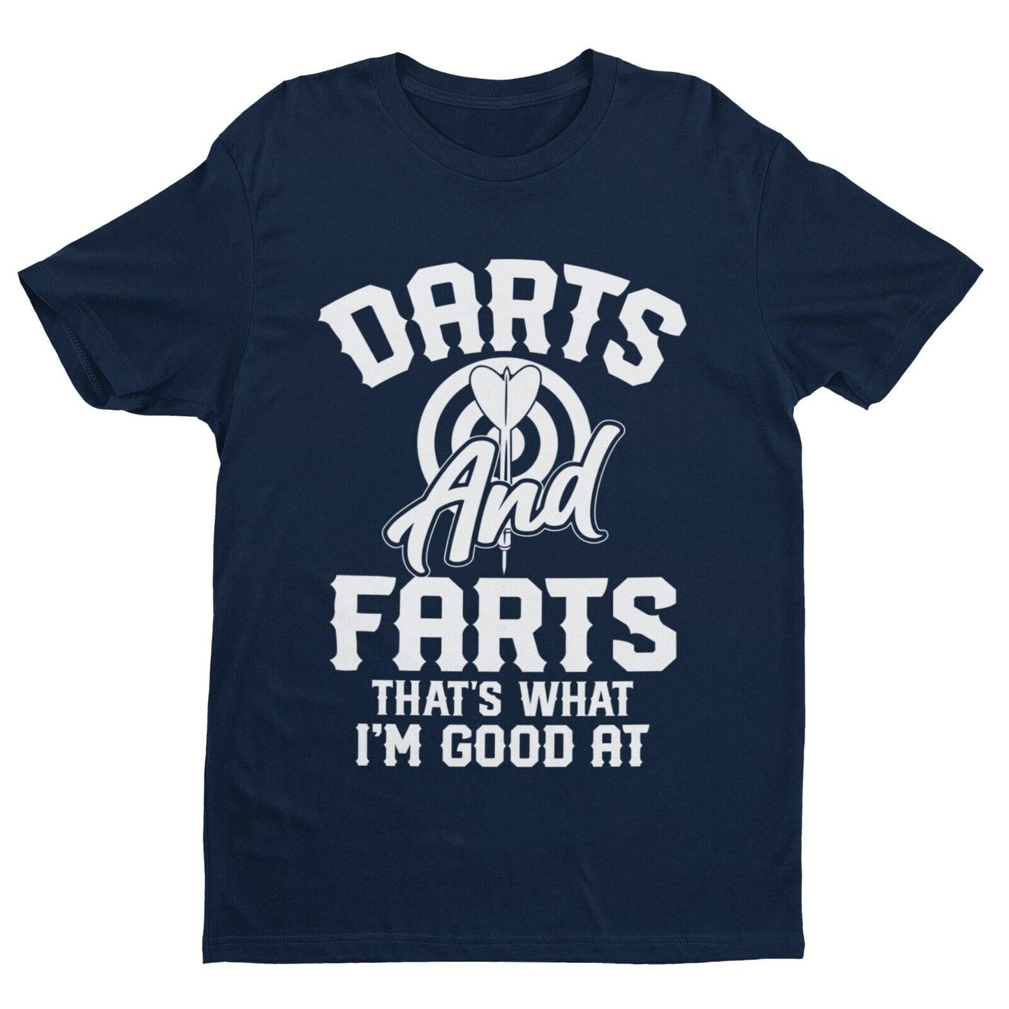 DARTS AND FARTS Funny T-Shirt Man To Oche Gift Darts Team Dad Present Rude T-Shirt