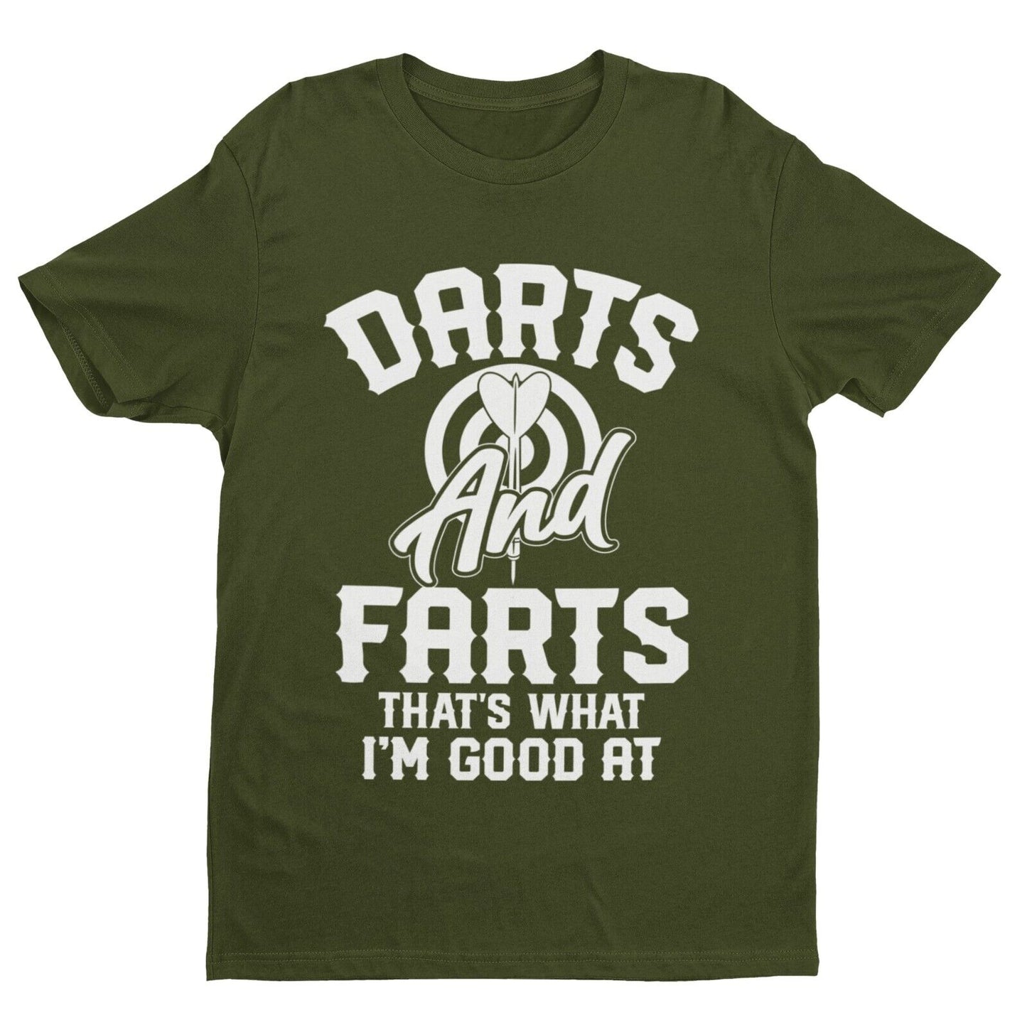 DARTS AND FARTS Funny T-Shirt Man To Oche Gift Darts Team Dad Present Rude T-Shirt